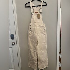 Levi’s white overalls with tags